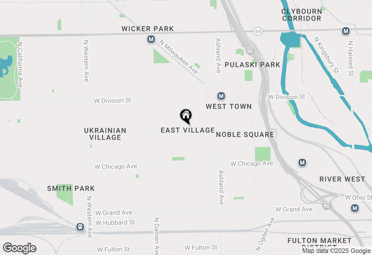 Map of 1012 N Wood Street #2, Chicago, IL 60622
