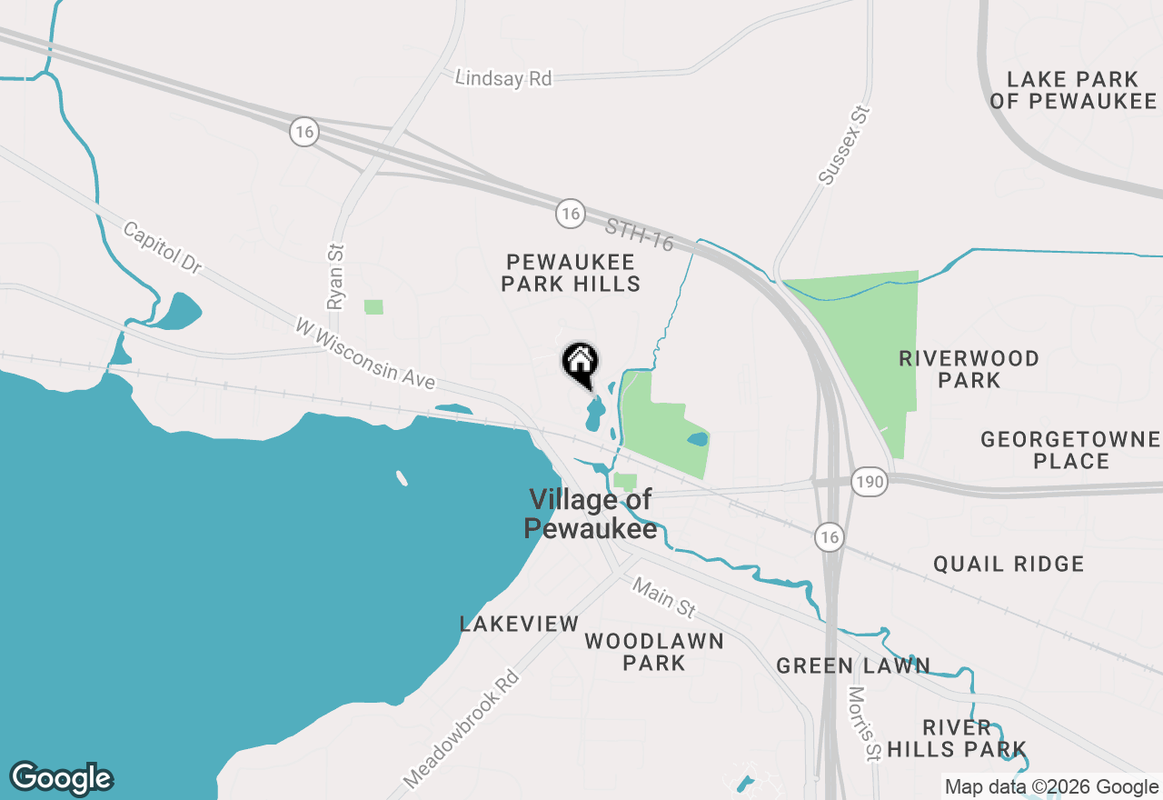 Map of 321 Park Hill Dr #E, Pewaukee, WI 53072