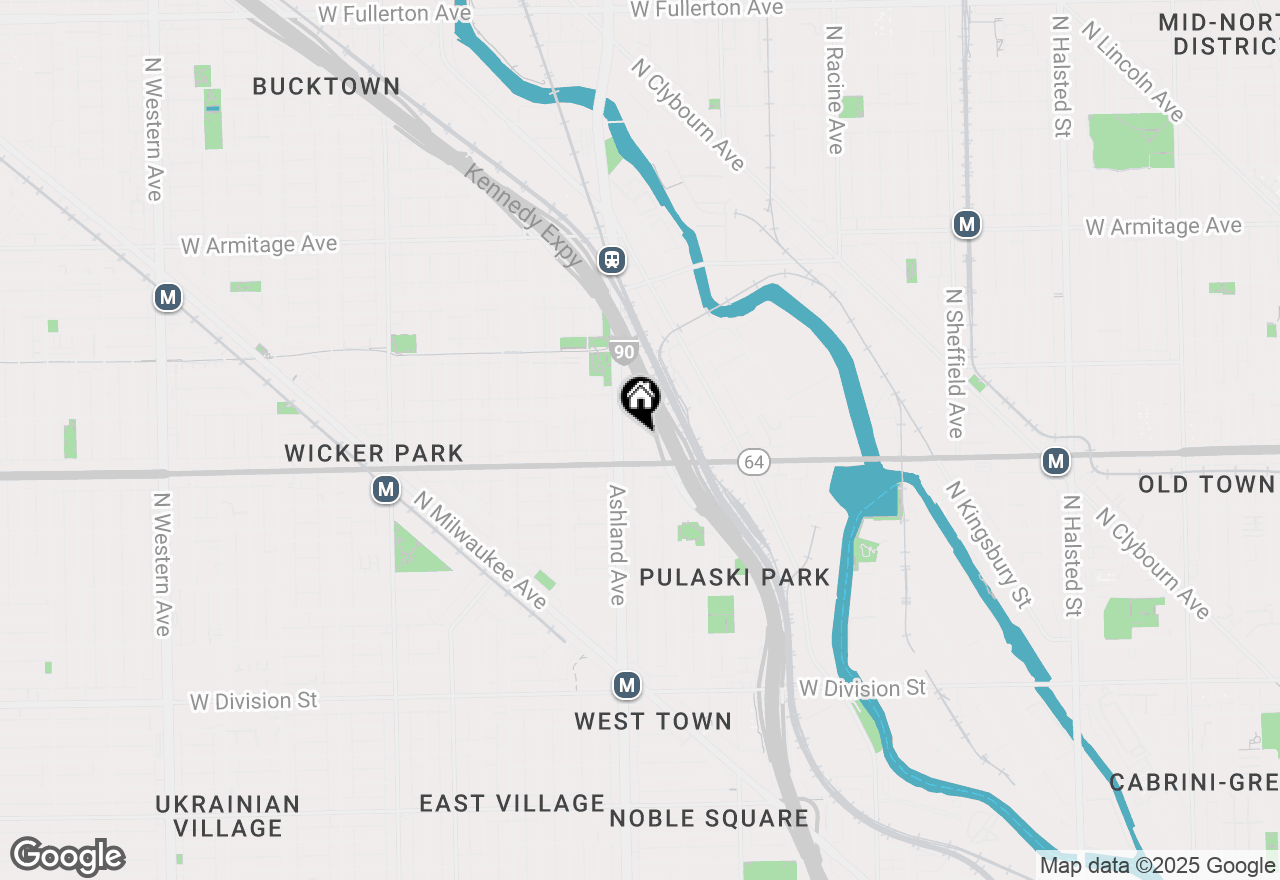 Map of 1622 N Bosworth Avenue #2, Chicago, IL 60642