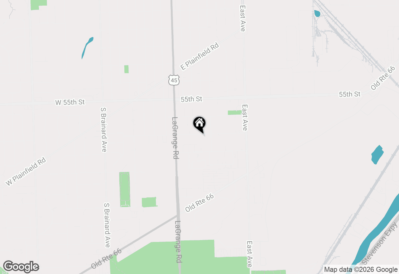 Map of 9807 W 57th Street, Countryside, IL 60525
