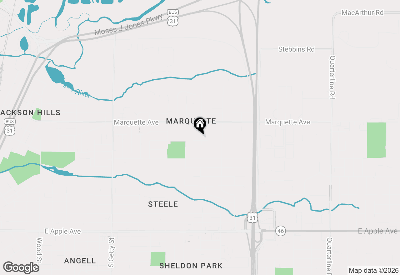 Map of 1284 James Avenue, Muskegon, MI 49442