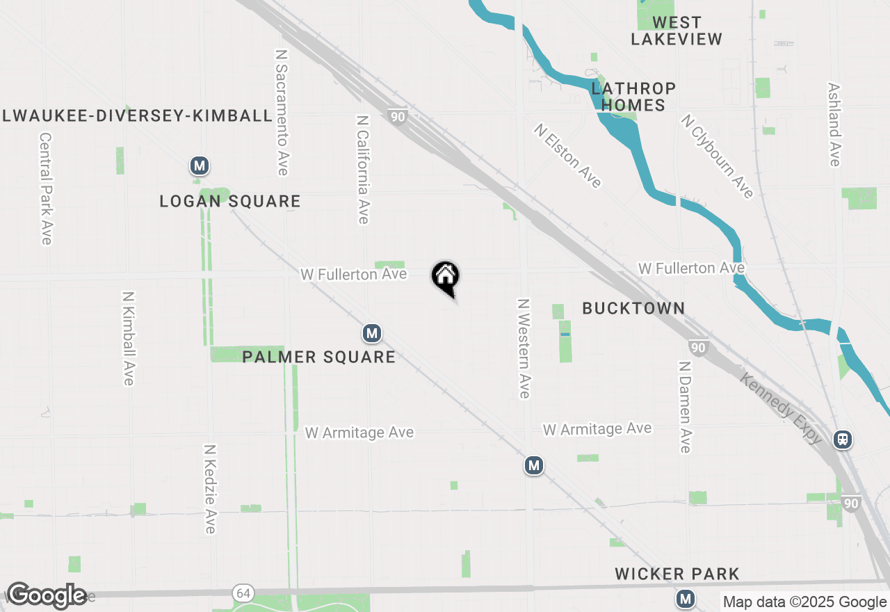 Map of 2301 N Rockwell Street #1, Chicago, IL 60647