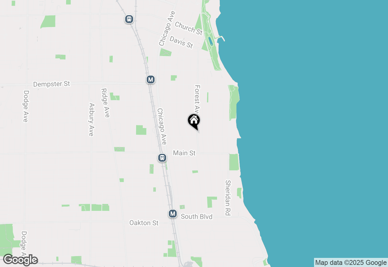 Map of 1006 Forest Avenue, Evanston, IL 60202