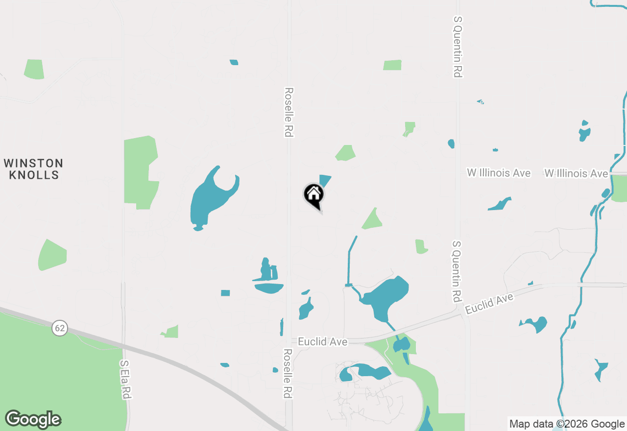 Map of 1303 W Crooked Willow Lane, Palatine, IL 60067
