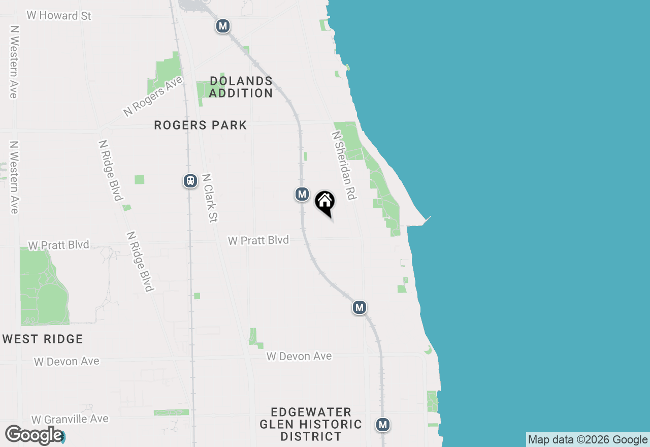 Map of 1309 W Farwell Avenue #3, Chicago, IL 60626