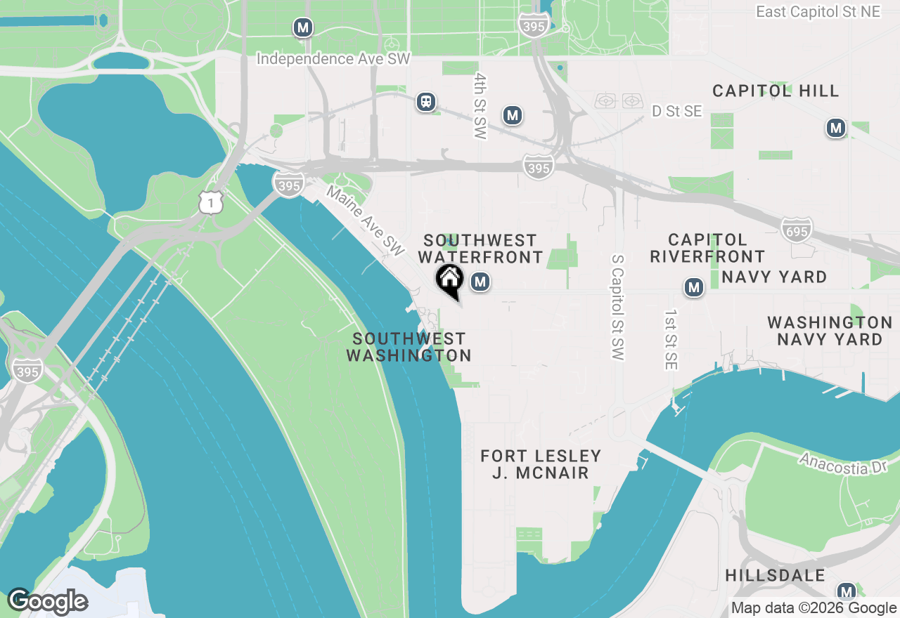 Map of 490 M Street Sw #W505, Washington, DC 20024