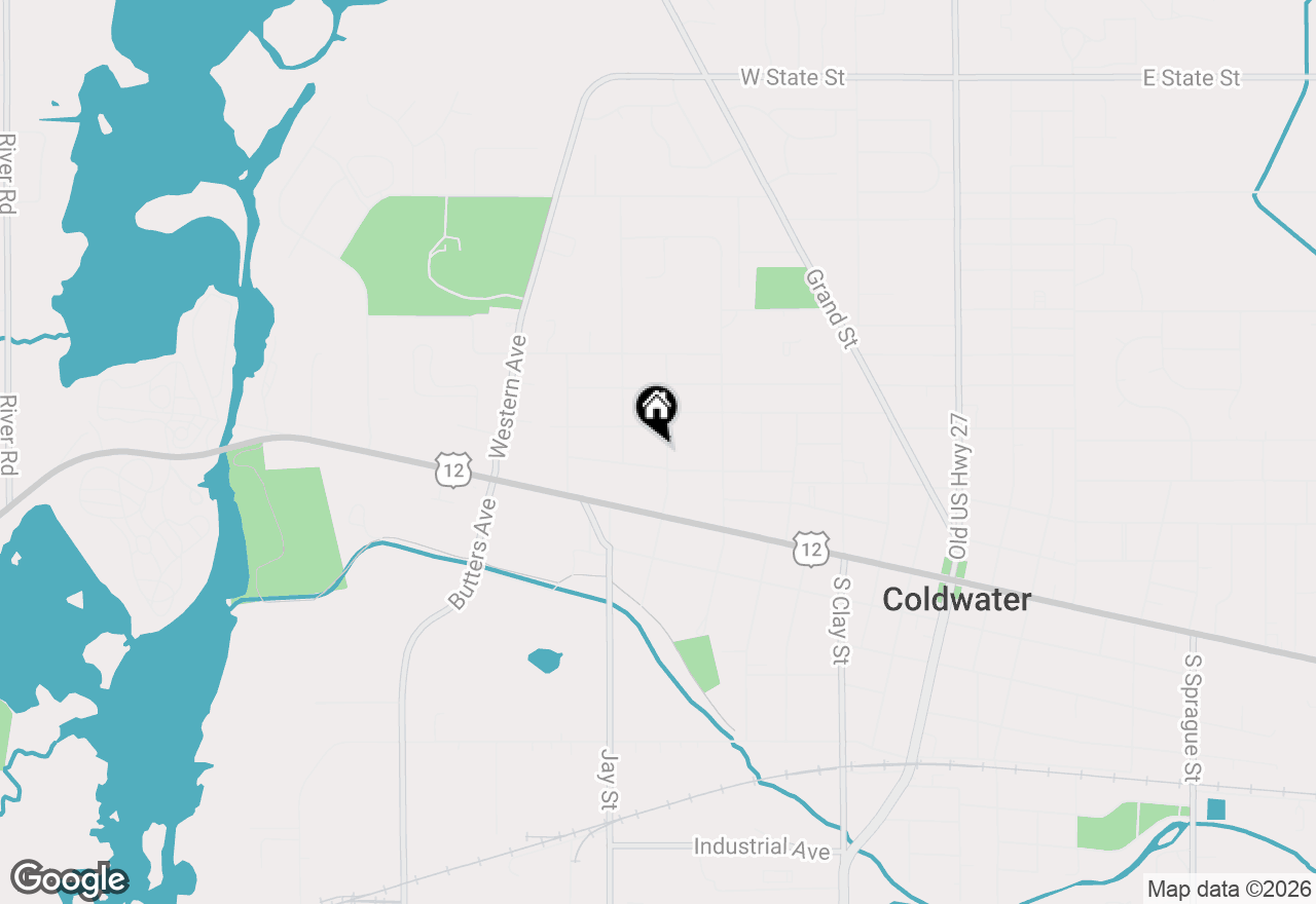 Map of 61 N Polk Street, Coldwater, MI 49036