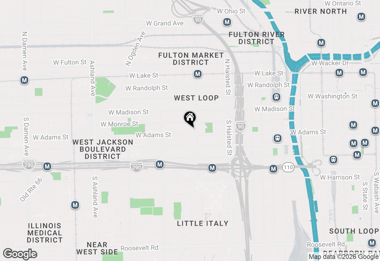 Map of 1040 W Adams Street #416, Chicago, IL 60607