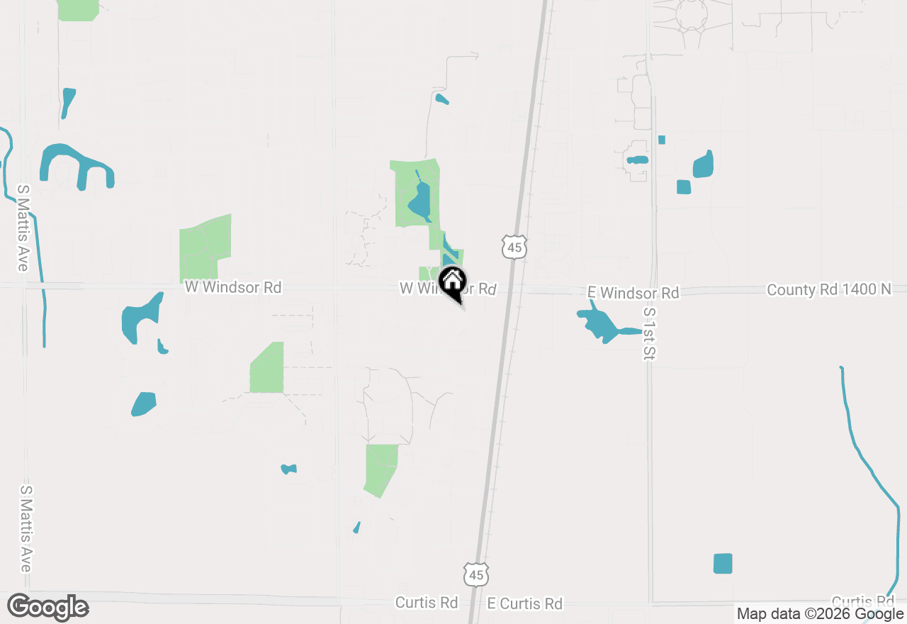 Map of 2501 Bedford Drive, Champaign, IL 61820