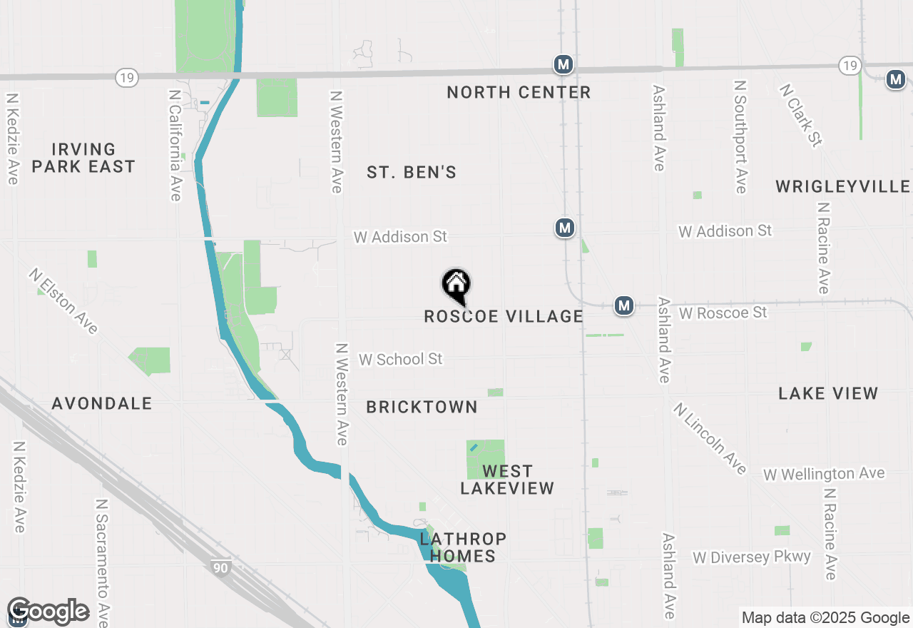 Map of 2108 W Roscoe Street #1, Chicago, IL 60618