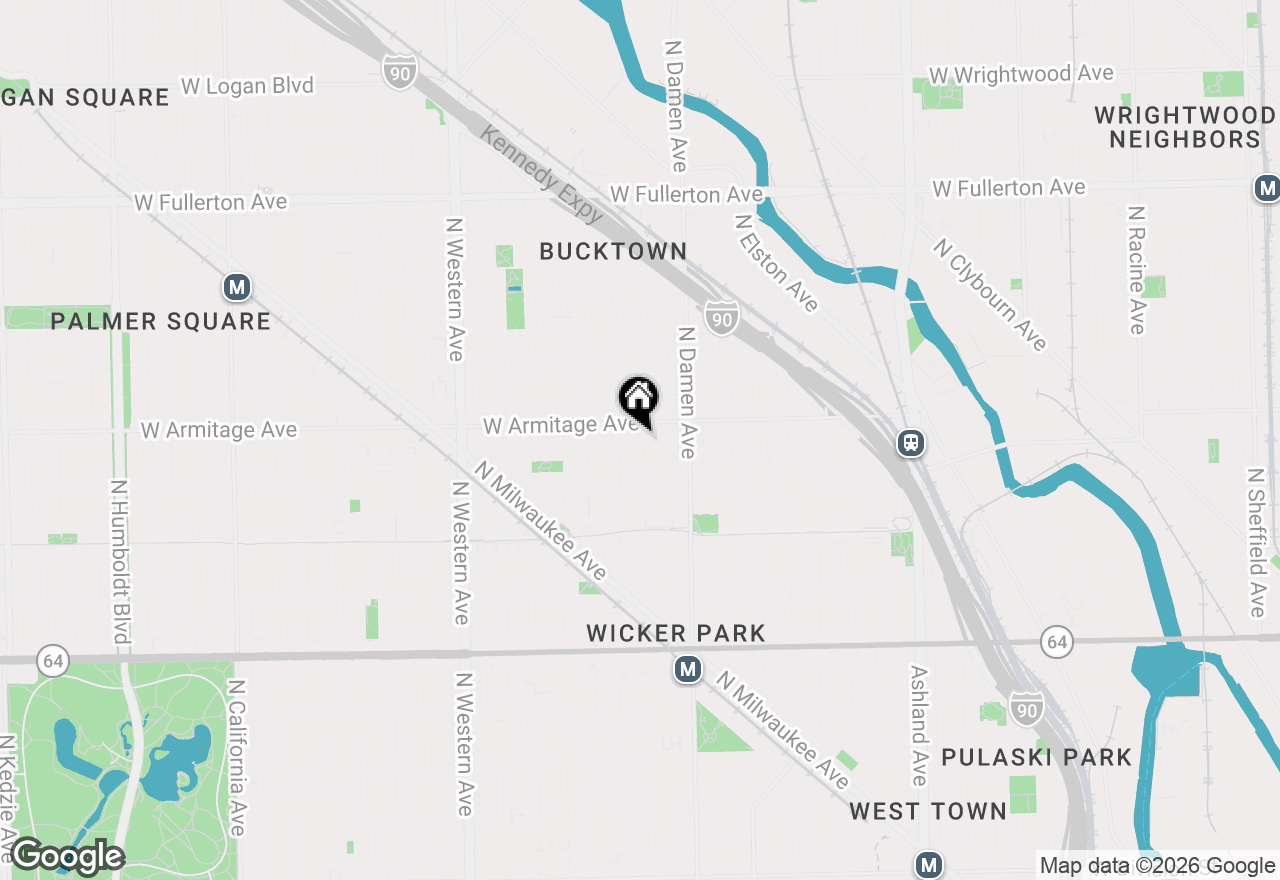Map of 1931 N Hoyne Avenue #GDN, Chicago, IL 60647