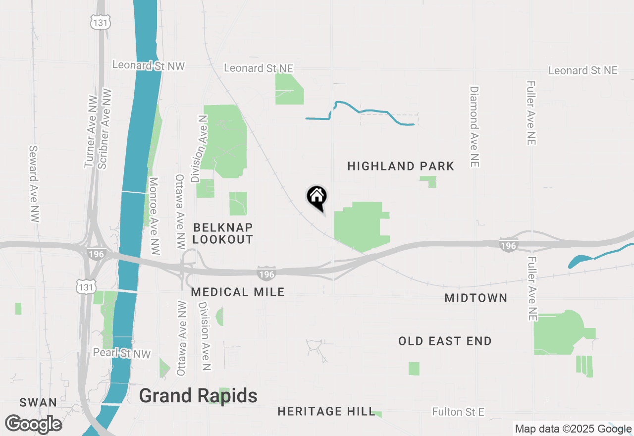 Map of 638 Sinclair Avenue Ne, Grand Rapids, MI 49503