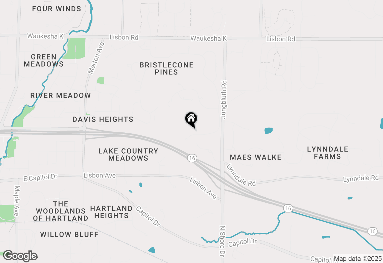 Map of 1702 E Juniper Way, Hartland, WI 53029