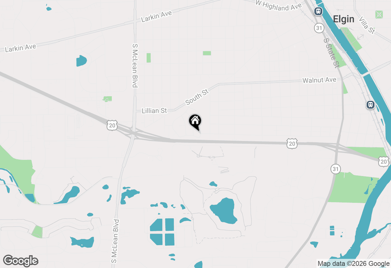 Map of 551 Sunset Drive, Elgin, IL 60123