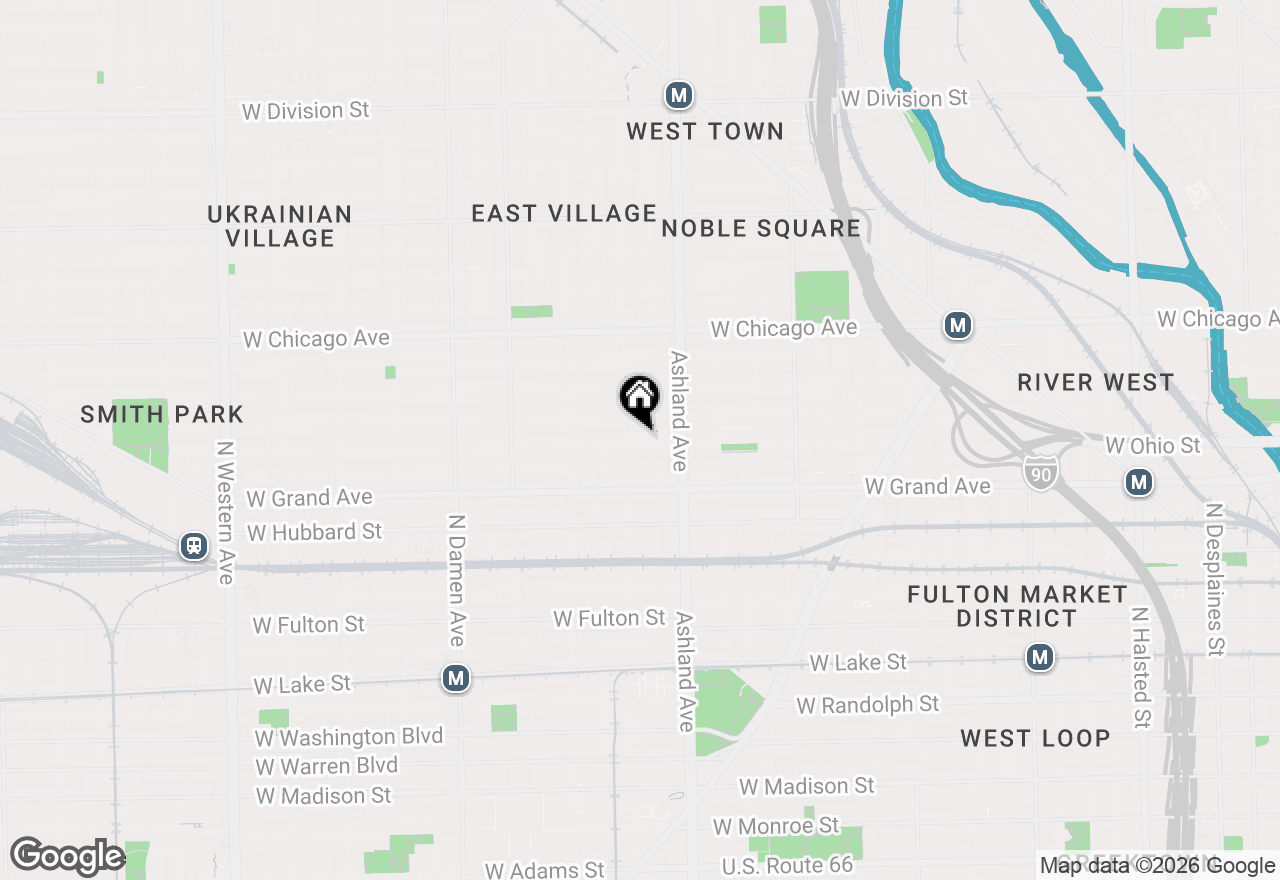 Map of 1644 W Ohio Street #1E, Chicago, IL 60622