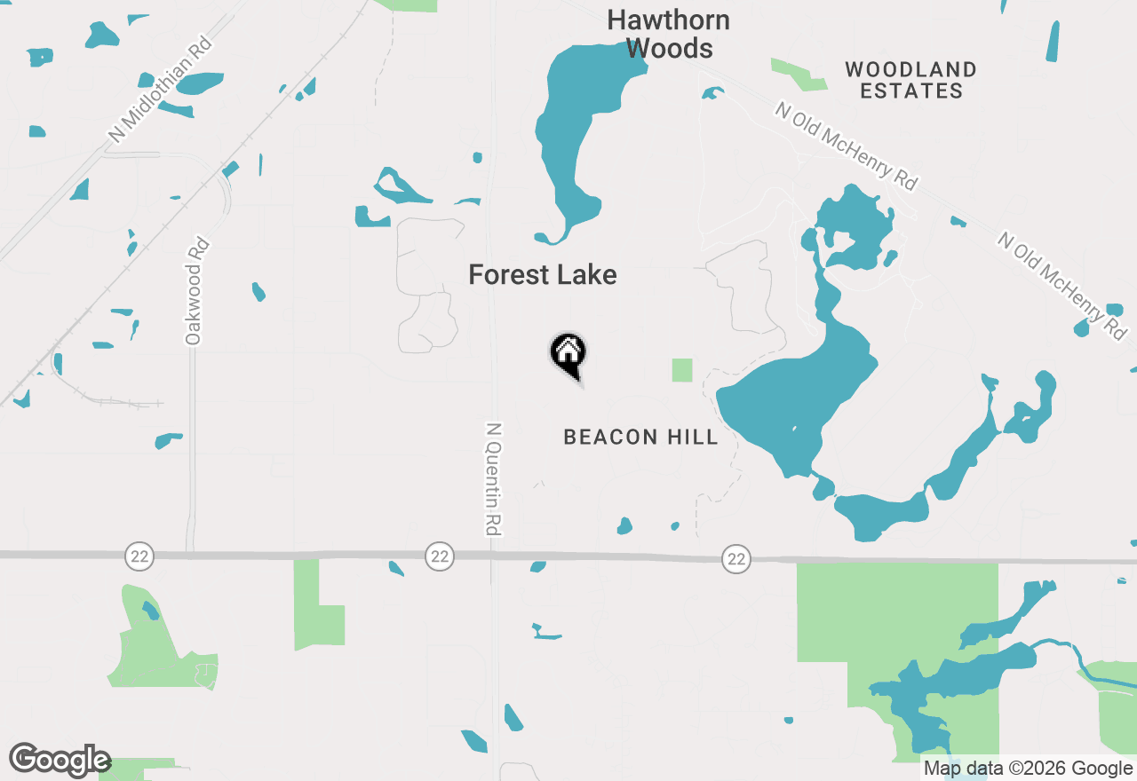 Map of 15 N Empress Drive, Hawthorn Woods, IL 60047