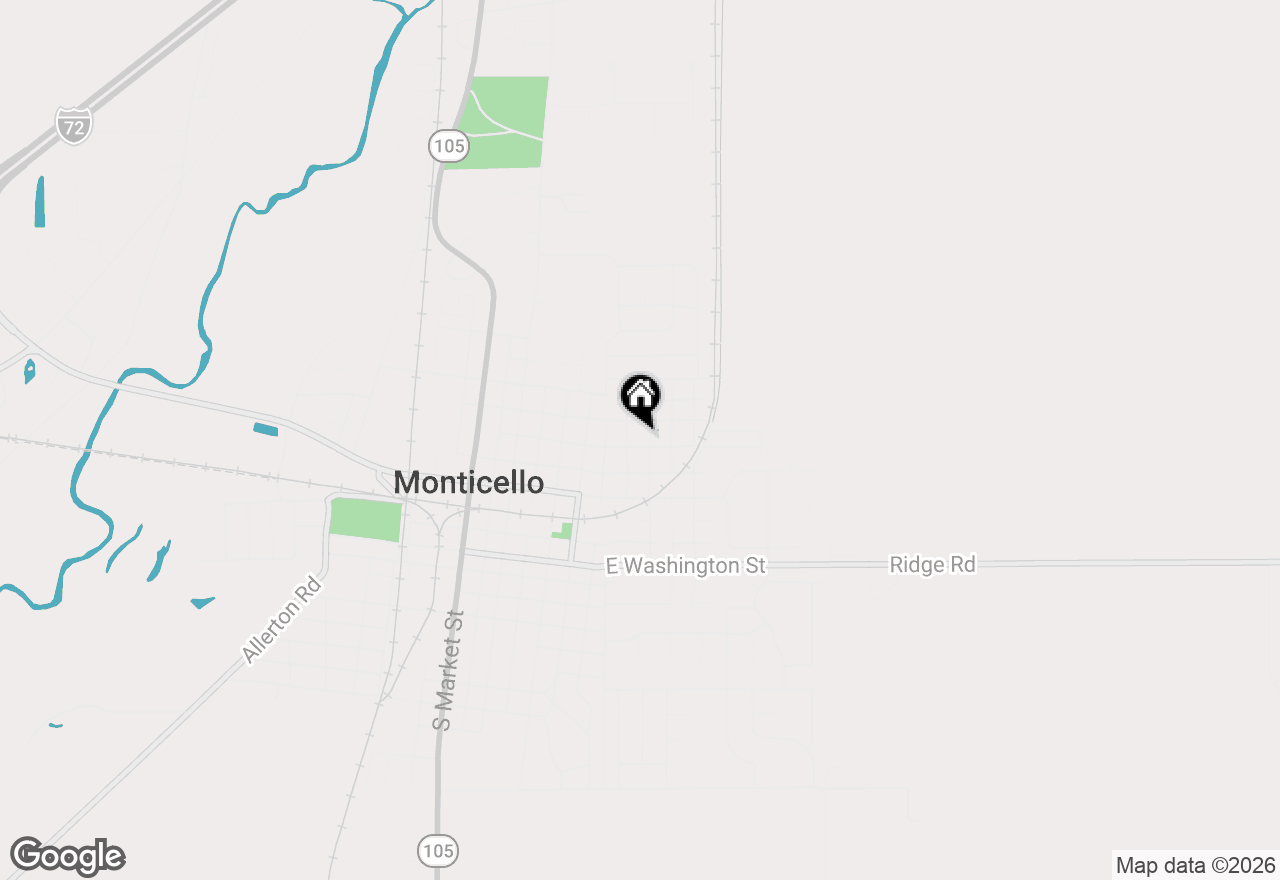 Map of 704 E Lincoln Street, Monticello, IL 61856