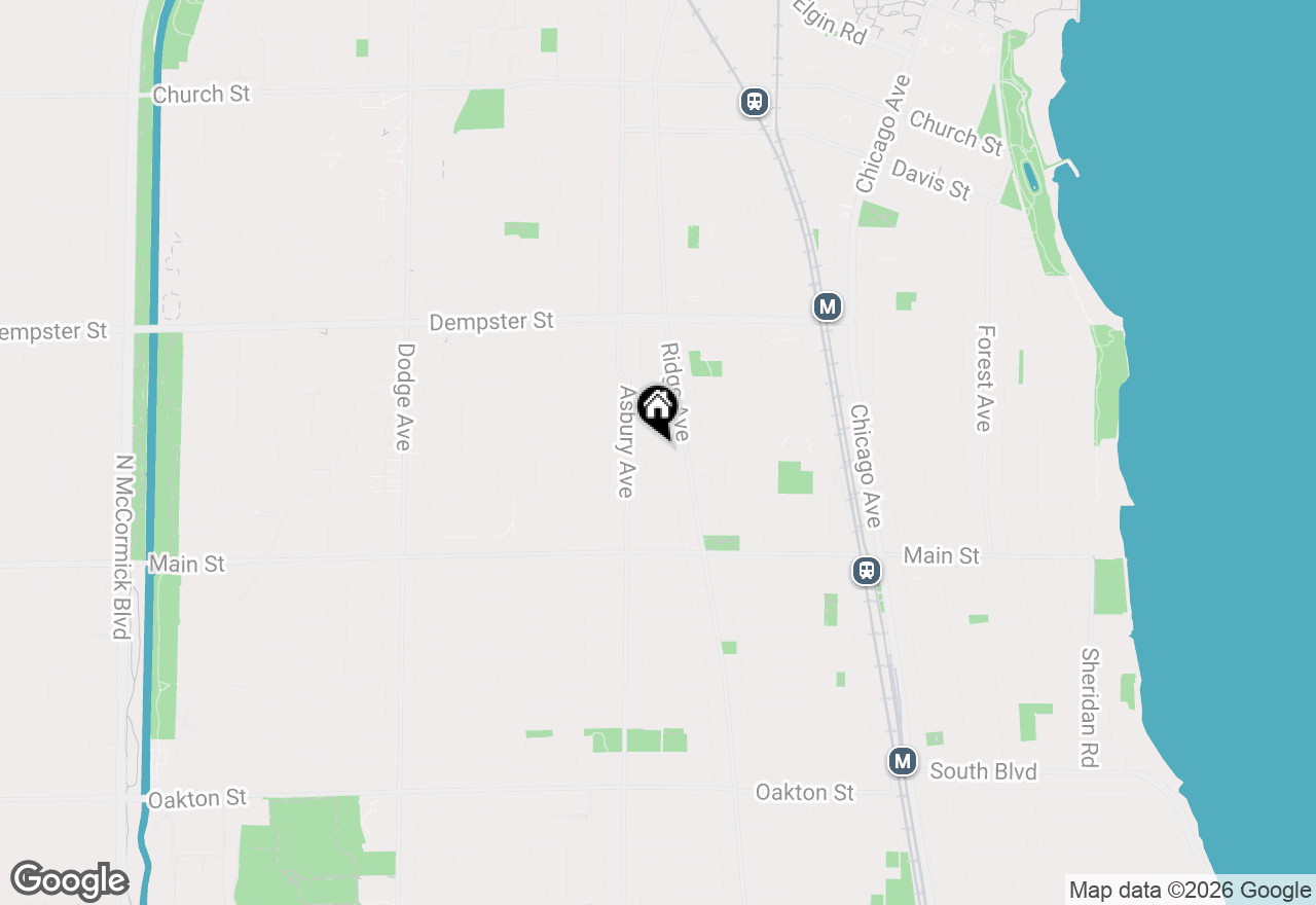 Map of 1046 Ridge Street, Evanston, IL 60202