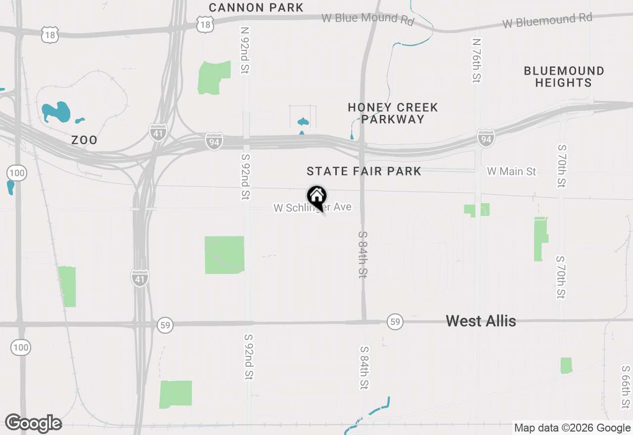 Map of 8724 W Mcmyron St, West Allis, WI 53214