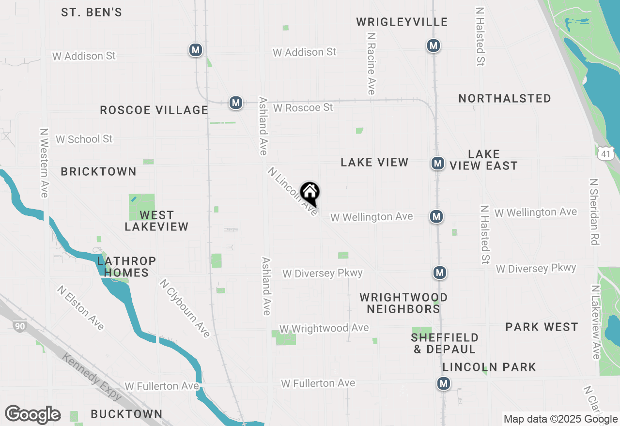 Map of 3024 N Lincoln Avenue #H, Chicago, IL 60657