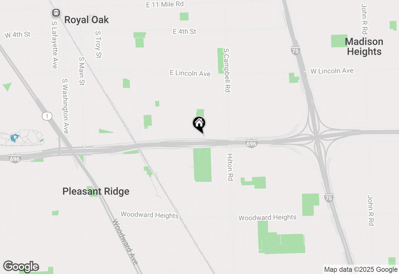 Map of 1533 Owana Avenue, Royal Oak, MI 48067