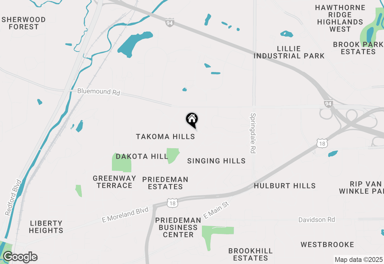 Map of 2333 Misty Ln, Waukesha, WI 53186