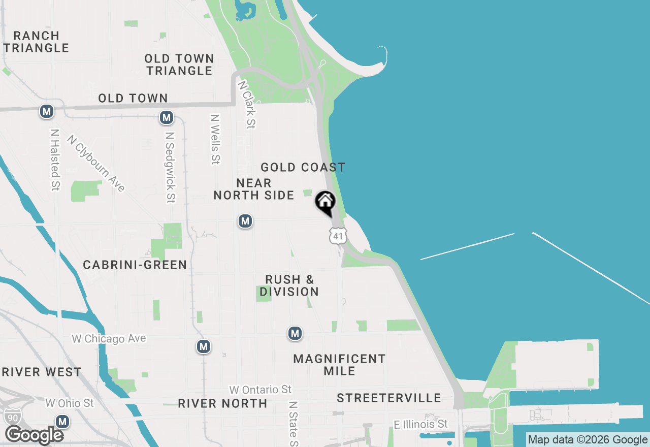 Map of 1150 N Lake Shore Drive #2B, Chicago, IL 60611
