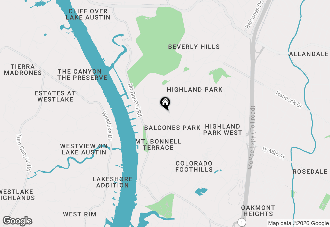 Map of 3412 Shinoak Dr, Austin, TX 78731