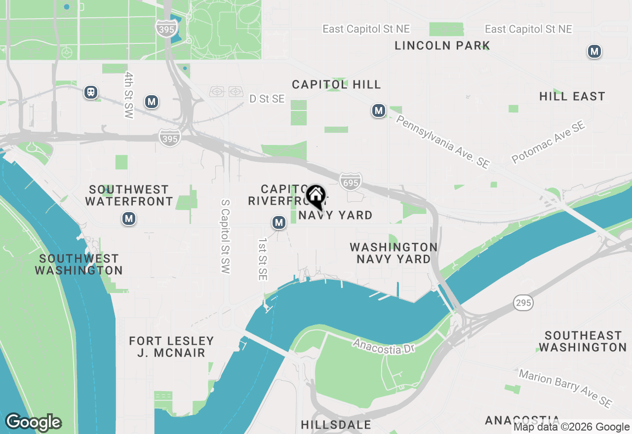 Map of 335 L Street Se, Washington, DC 20003