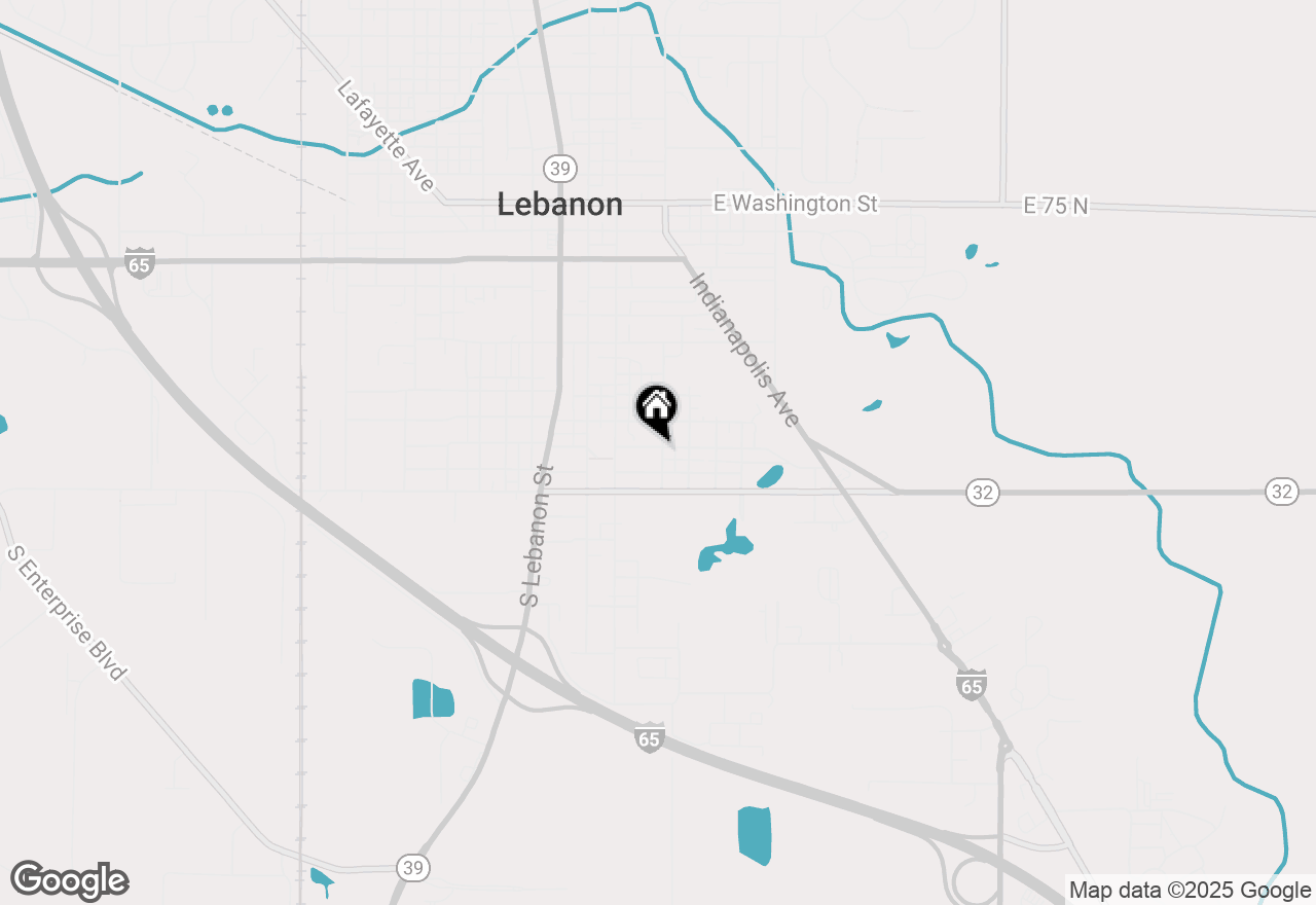 Map of 307 E Walnut Street, Lebanon, IN 46052