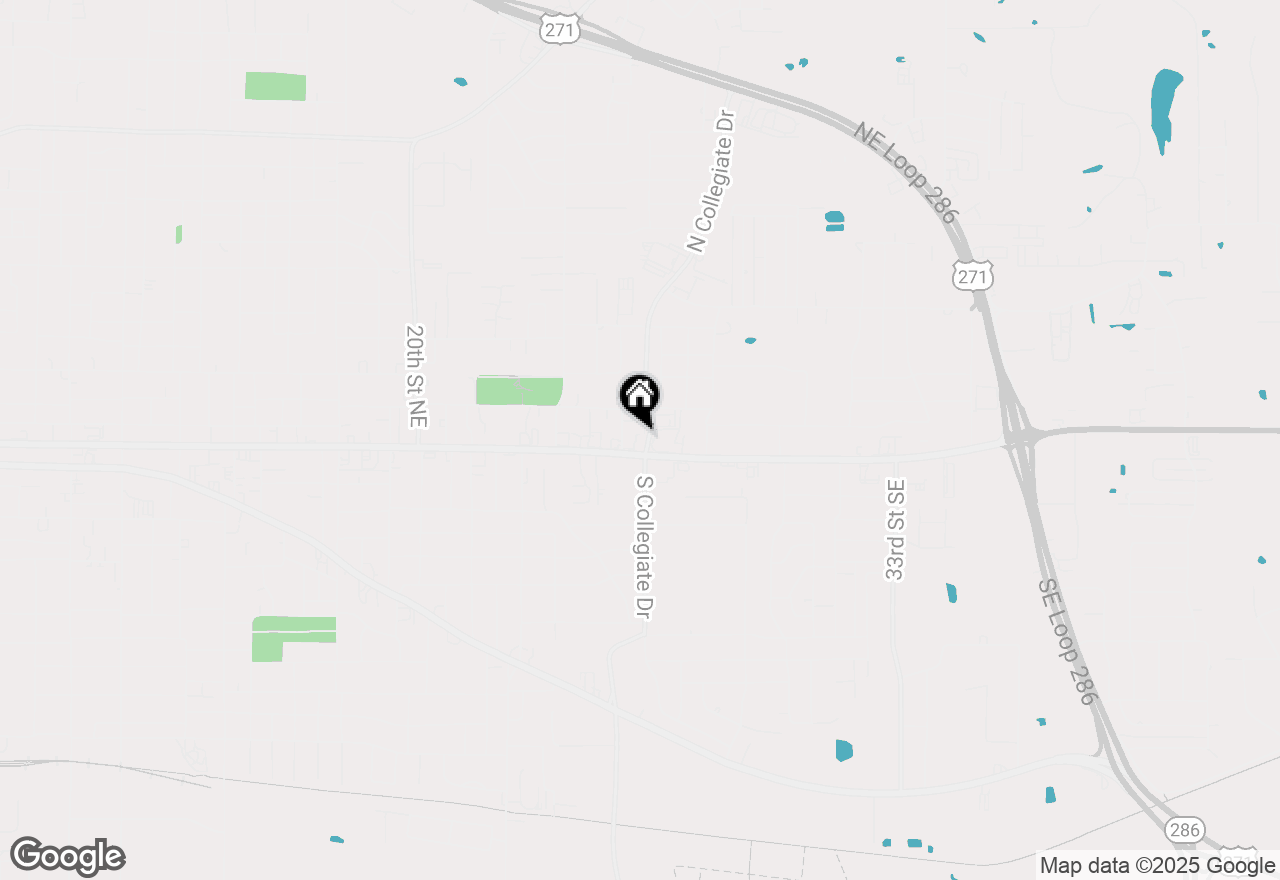 Map of 105 North Collegiate, Paris, TX 75461