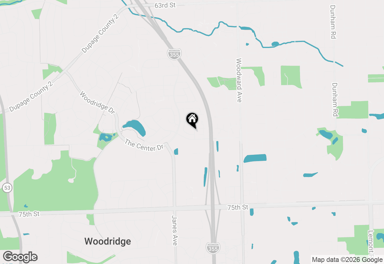 Map of 7044 Yorkshire Drive, Woodridge, IL 60517