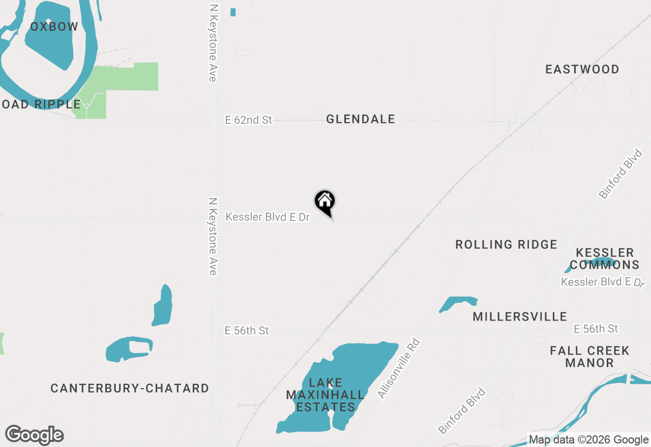 Map of 3021 Kessler Boulevard East Drive, Indianapolis, IN 46220