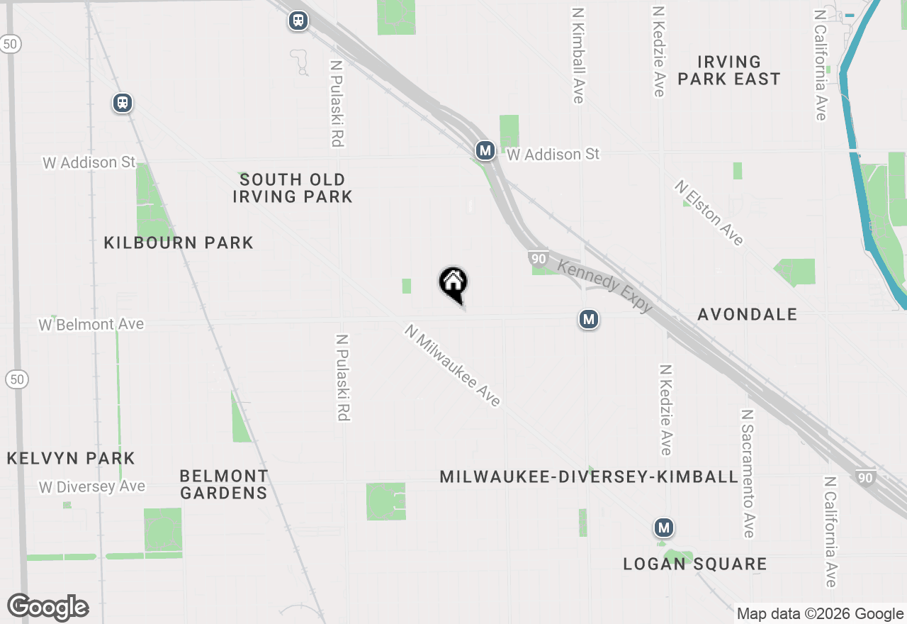 Map of 3708 W Belmont Avenue #1, Chicago, IL 60618