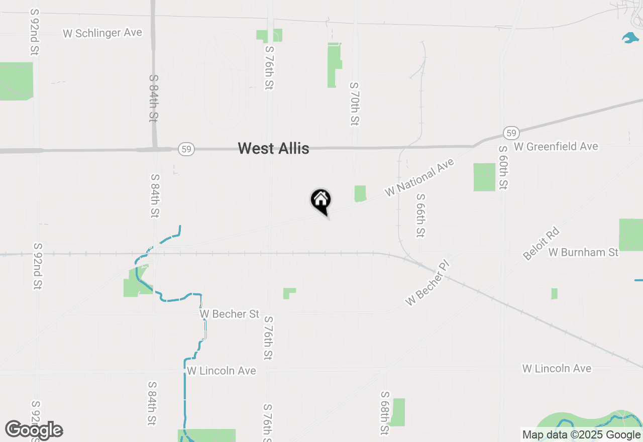 Map of 1721 S 72nd St, West Allis, WI 53214