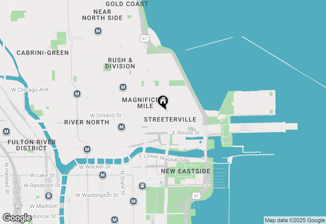 Map of 230 E Ontario Street #1403, Chicago, IL 60611