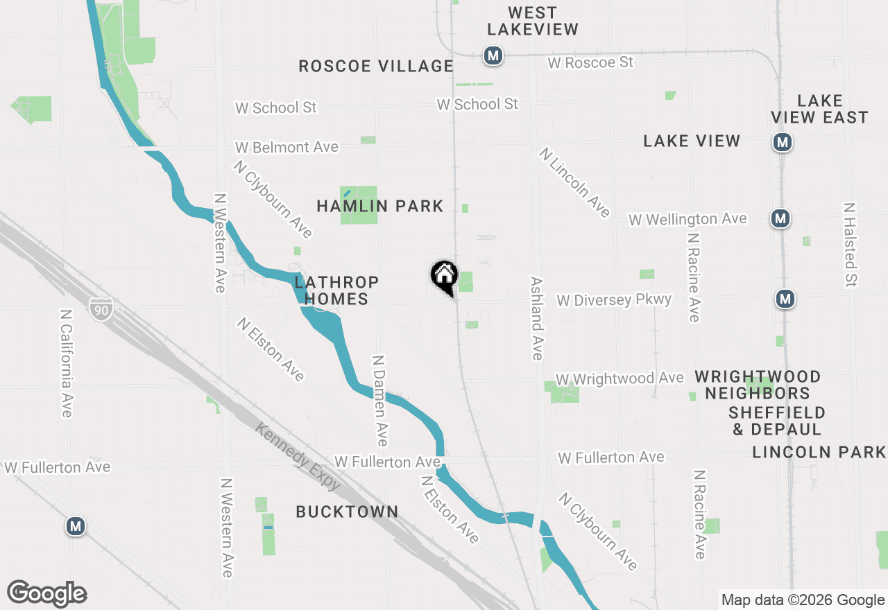 Map of 1801 W Diversey Parkway #25, Chicago, IL 60614