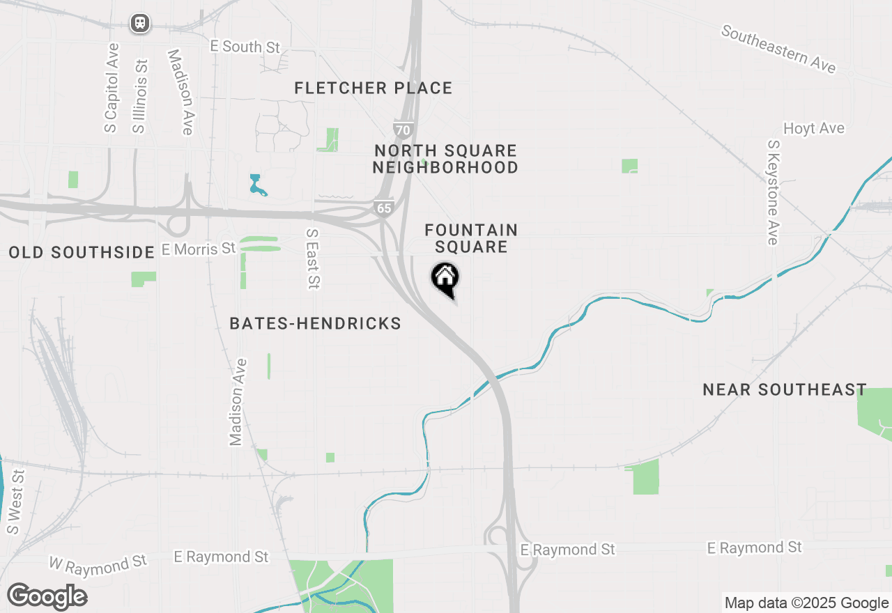 Map of 1342 Barth Avenue, Indianapolis, IN 46203