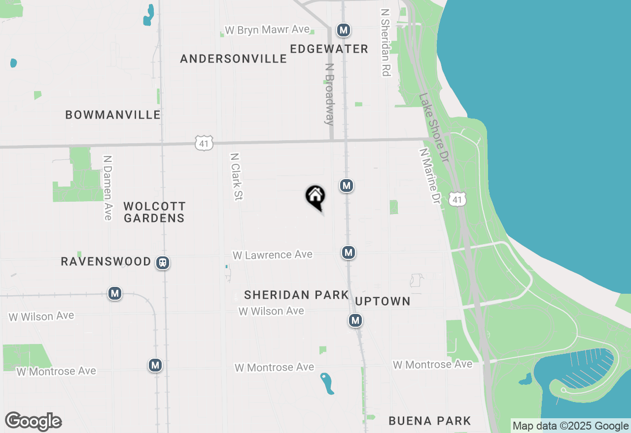 Map of 4878 N Magnolia Avenue #D-GW, Chicago, IL 60640