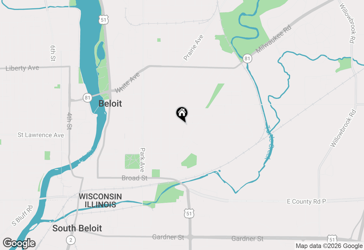 Map of 1310 Emerson Street, Beloit, WI 53511