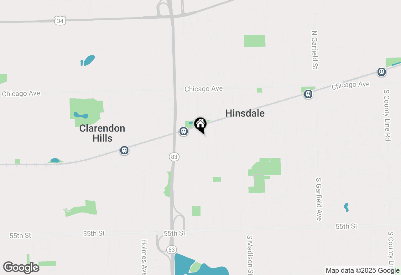 Map of 236 S Bruner Street, Hinsdale, IL 60521