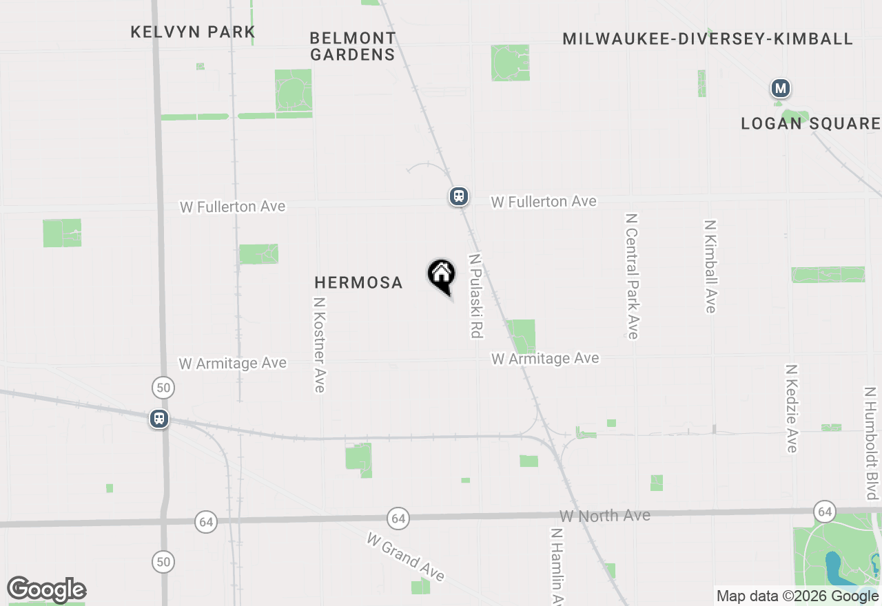 Map of 2123 N Karlov Avenue, Chicago, IL 60639