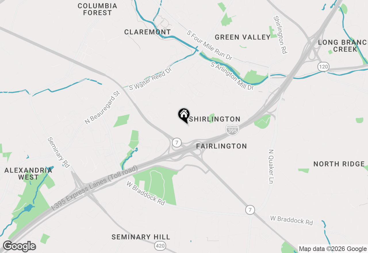 Map of 3034 S Buchanan Street, Arlington, VA 22206