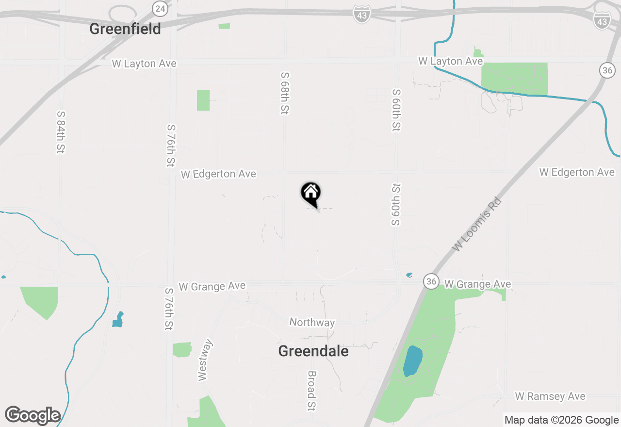 Map of 5222 Mead Rd, Greendale, WI 53129