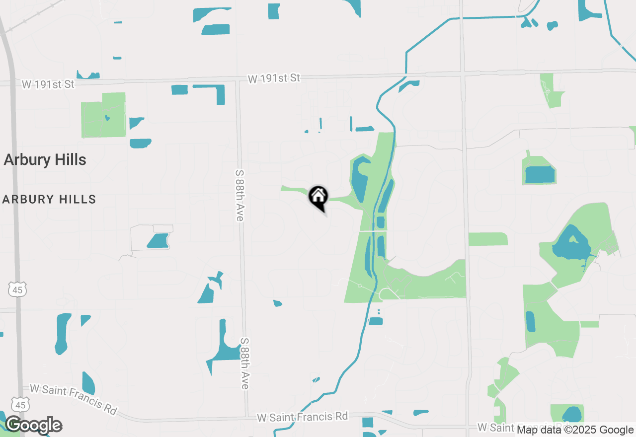 Map of 19601 Greenview Place, Tinley Park, IL 60487