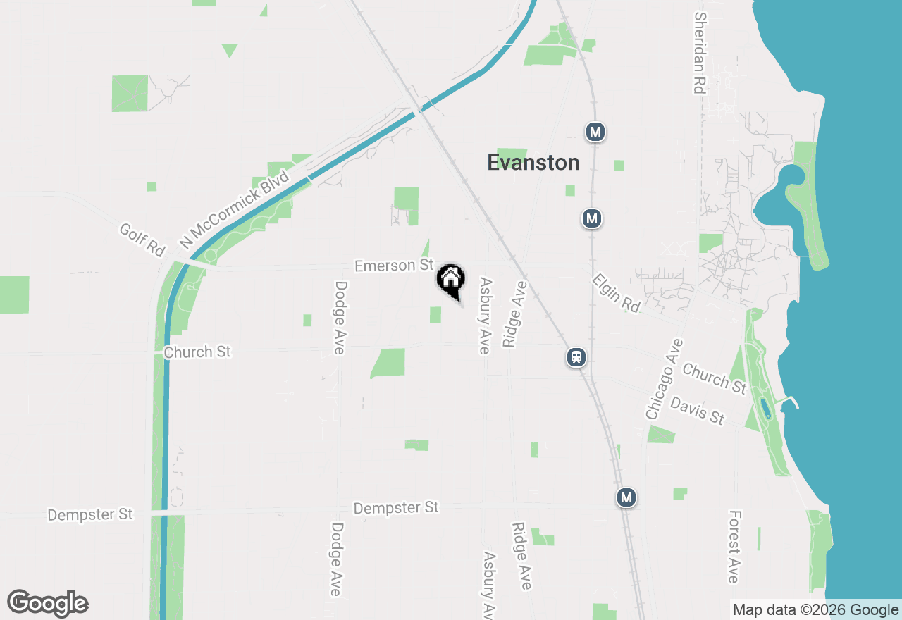 Map of 1744 Wesley Avenue, Evanston, IL 60201