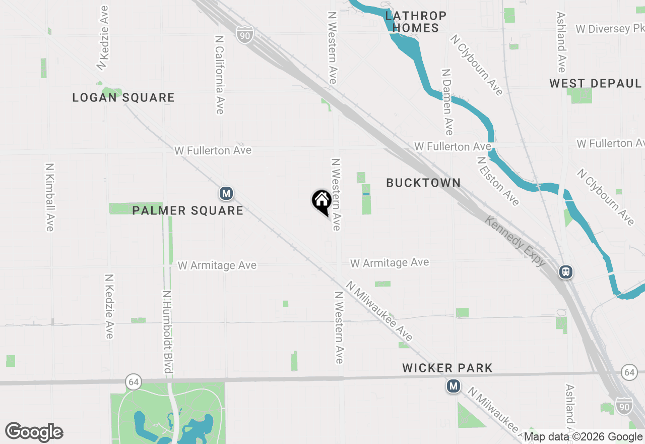 Map of 2109 N Campbell Avenue #2S, Chicago, IL 60647