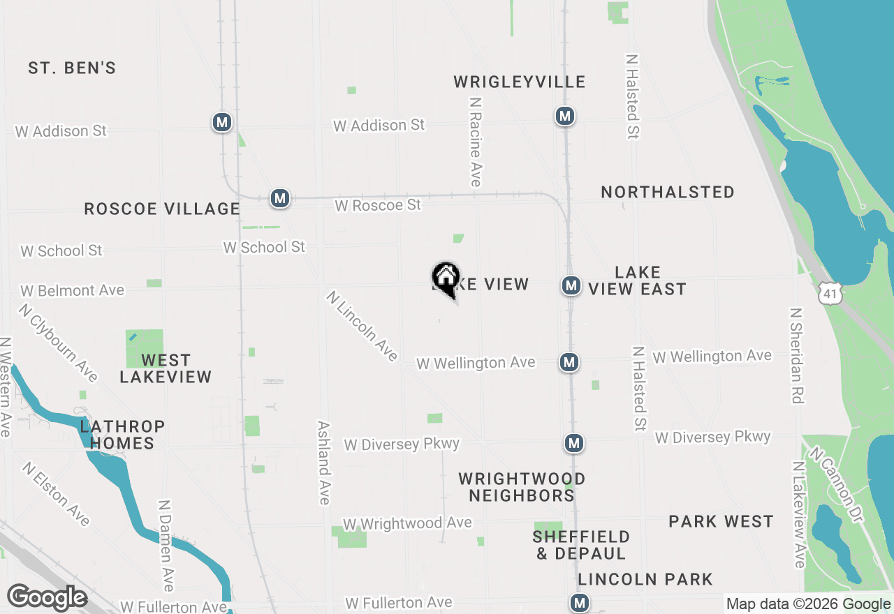 Map of 1251 W Fletcher Street #E, Chicago, IL 60657