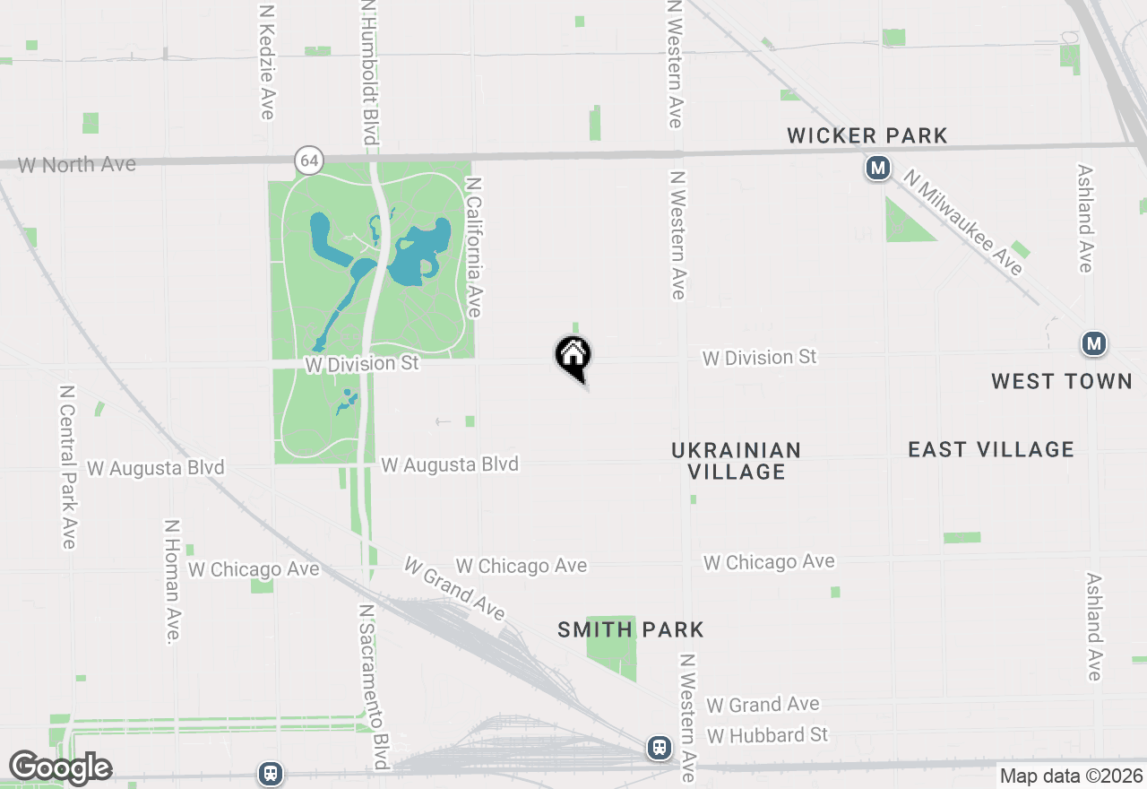Map of 2607 W Haddon Avenue #1R, Chicago, IL 60622