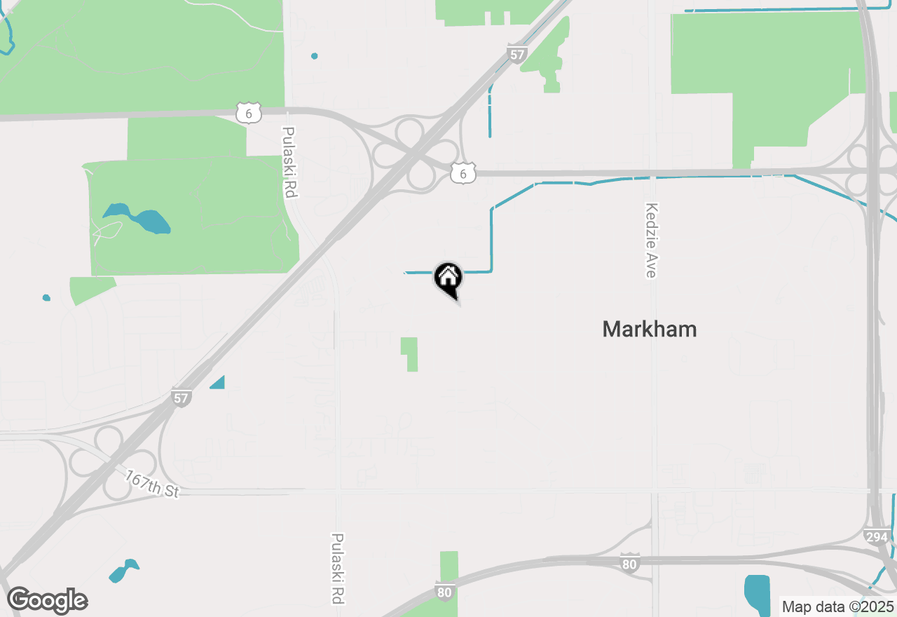 Map of 3708 W 162nd Place, Markham, IL 60428